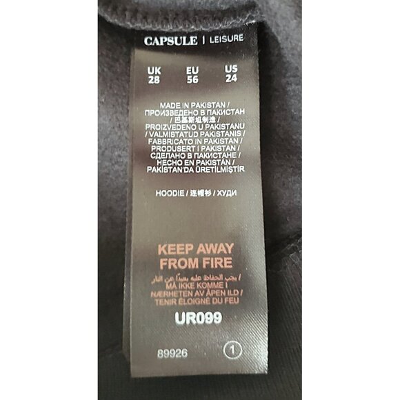 CAPSULE LEISURE BLACK ZIP THROUGH HOODIE SIZE 24 NWT - Picture 10 of 11